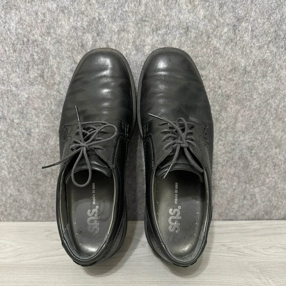SAS Ambassador Oxford Shoes Mens 11 M Black Leather Lace Up Comfort Casual USA‎